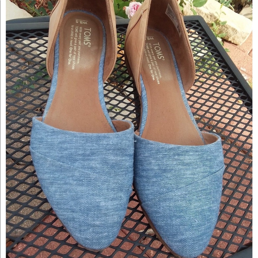 Toms jutti d’orsay honey leather/blue chambray - Picture 2 of 6